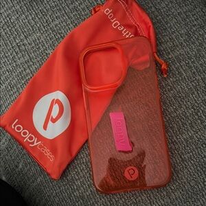 Loopy Case Transparent Orange iPhone 13 Pro Case